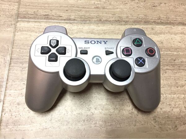 ★動作良品即決★分解清掃済み★PS3 SONY純正品 コントローラー デュアルショック3 シルバー