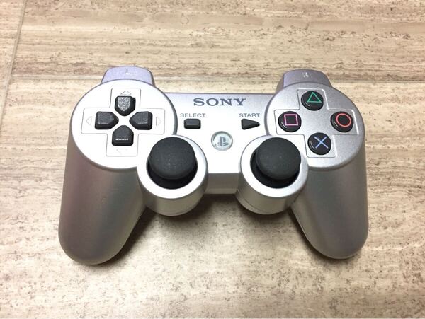 ★ほぼ未使用品即決★分解清掃済み★PS3 SONY純正品 コントローラー デュアルショック3 シルバー