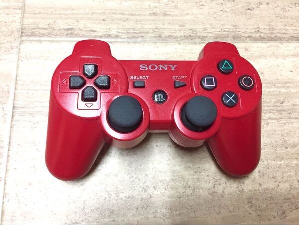 ★動作良品即決★分解清掃済み★PS3 SONY純正品 コントローラー デュアルショック3 レッド