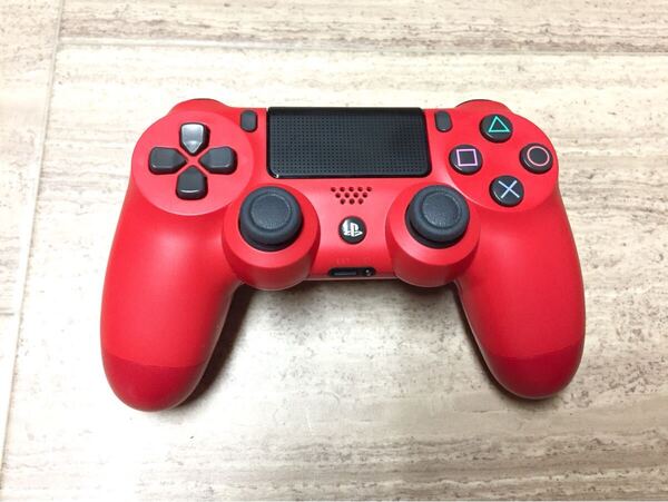 ★美品即決★分解清掃済み★PS4 SONY純正品 コントローラー デュアルショック4 後期型 レッド
