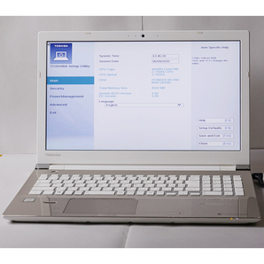 P029 東芝 T75/CG Core i7-7500U メモリー8GB 15.6インチ マウンター不要 バッテリー付属 ブルーレイ