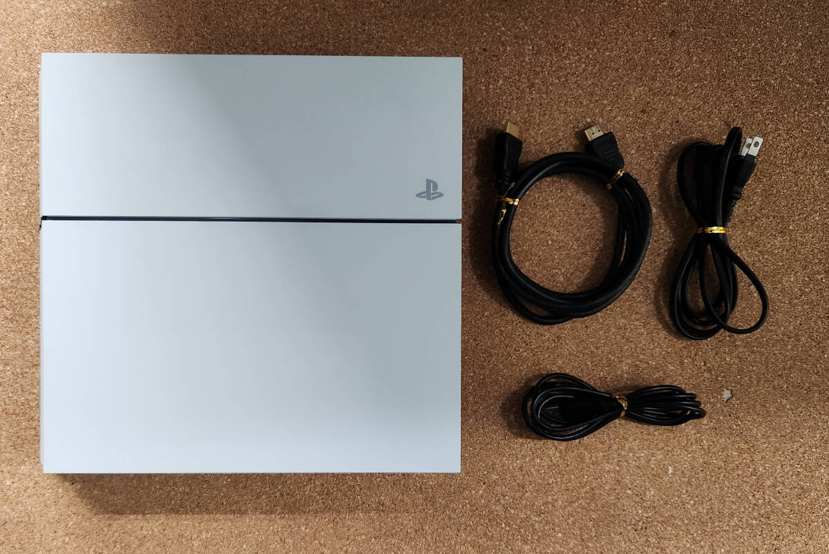 PS4本体&ケーブル類のみ HDD500GB グレイシャー・ホワイト