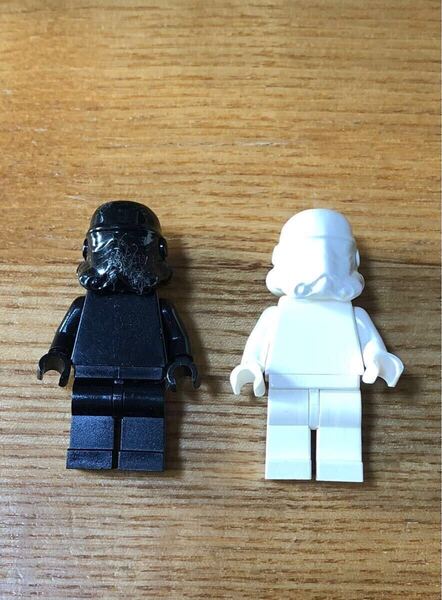 激レア!! LEGO STAR WARS レゴ スターウォーズ ミニフィグ ブラック ホワイト ストームトルーパー 2体