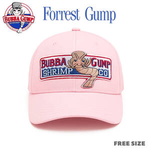 【新品・未使用】フォレストガンプ Forrest Gump ババ・ガンプ・シュリンプ キャップ 帽子 フリーサイズ( ピンク )☆送料無料☆