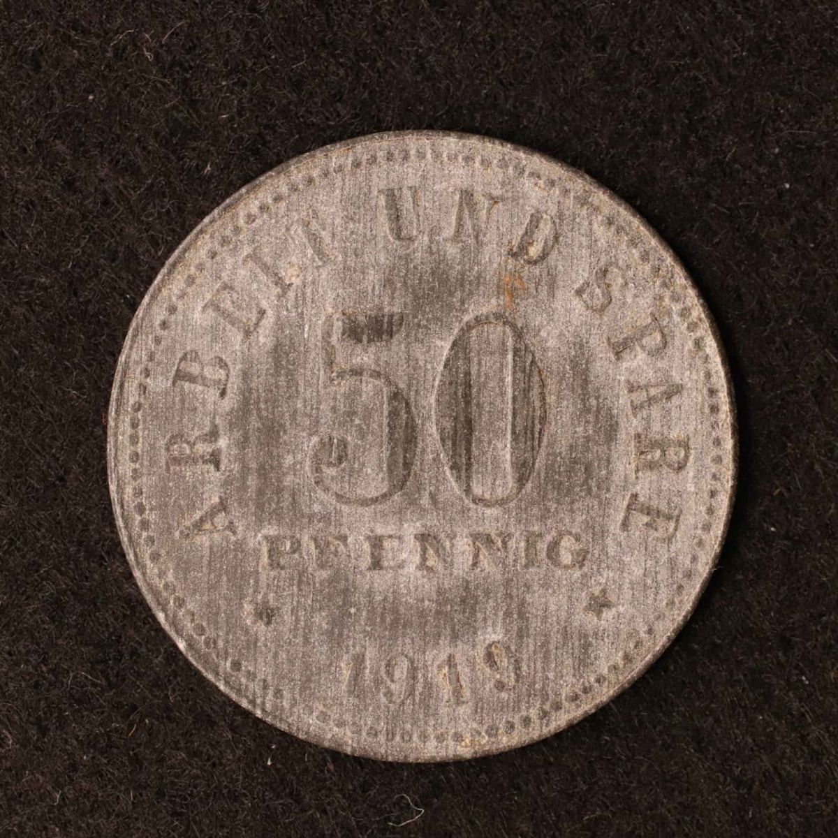 ドイツ 50ペニヒ☆1918年/ロイテンベルク市/亜鉛貨幣/本物保証 ドイツ 硬貨 50ペニヒの値段と価格推移は?|3件の売買データ