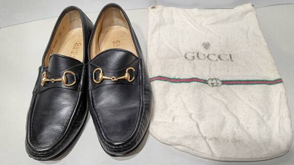 622-7 イタリア製 GUCCI グッチ レディース ローファー 100 0255 36 C(約23㎝)ブラックレザー 保存袋入り