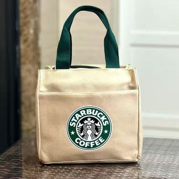 スタバ スターバックス スタババッグ ミニトートバッグ 弁当バッグ トートバッグ ベージュ