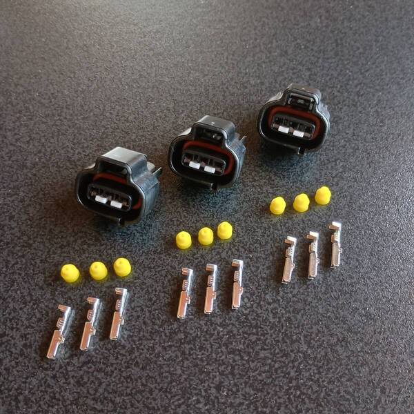 イグニッションコイル カプラー (黒) K6A R06A エブリィ DA52 DA62V DA64V DA17V (4型まで) DA62W DA64W DA17W (5型まで) 3セット