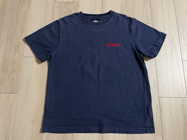 STUSSY ステューシー ロゴ Tシャツ S ネイビー