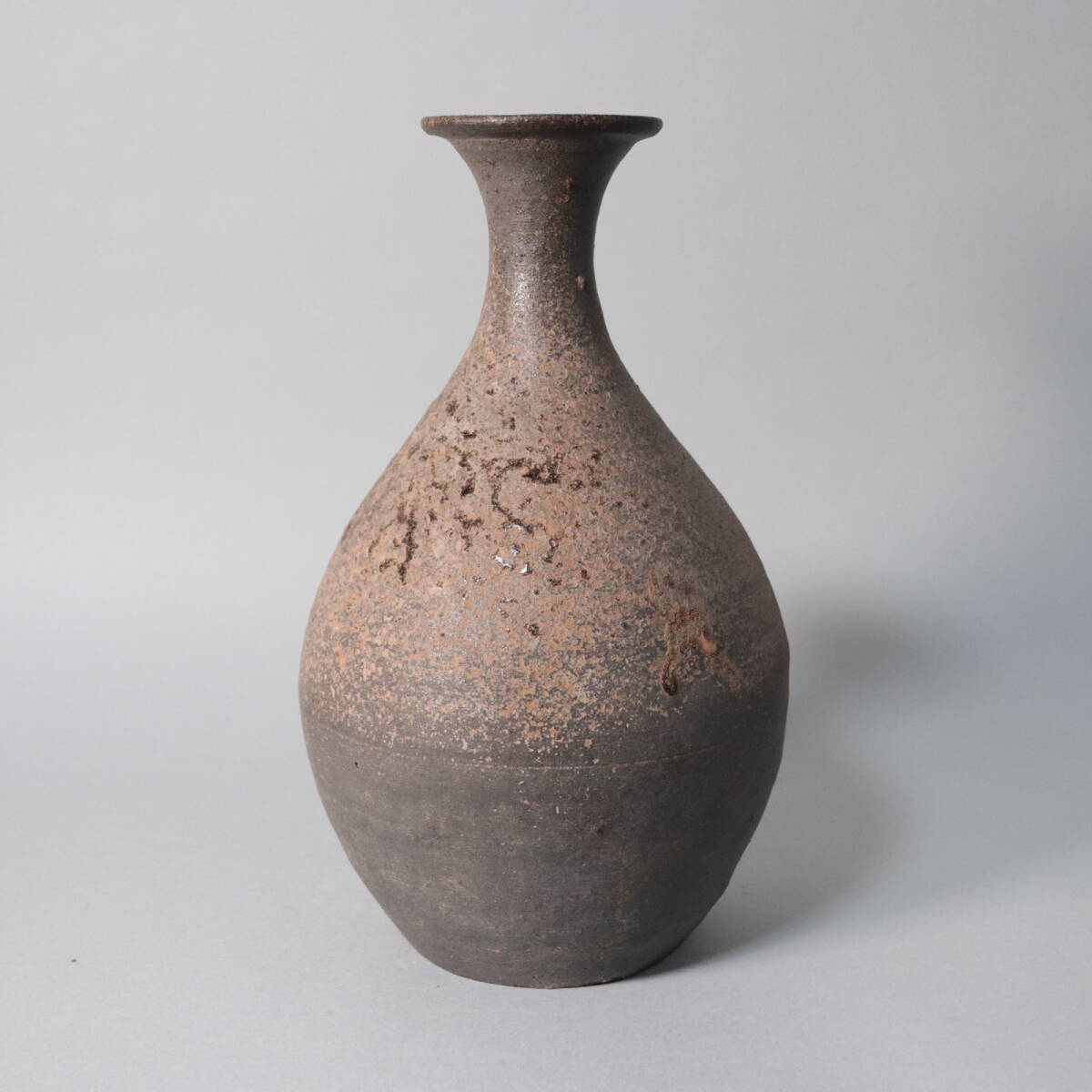 LIG】古備前 江戸期 献上備前 鶴首徳利 一対 時代箱 古美術品 酒