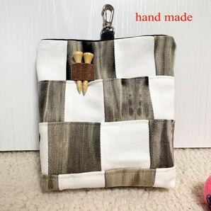 ゴルフボールホルダー ゴルフボールポーチ ハンドメイド パッチワーク 1点もの*