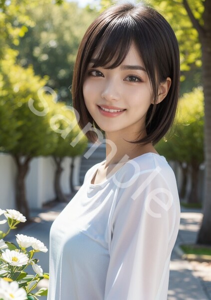 №150 アート A4サイズ ポスター AI 美女ポスター イラスト アイドル コスプレ OL 美女 モデル グラビア インテリア かわいい コロアート