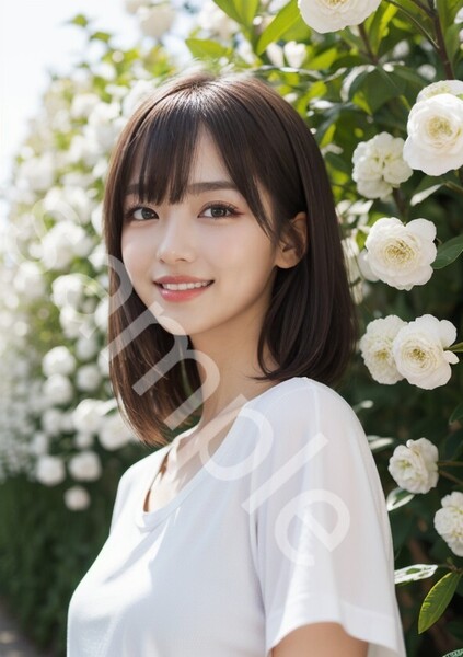 №152 アート A4サイズ ポスター AI 美女ポスター イラスト アイドル コスプレ OL 美女 モデル グラビア インテリア かわいい コロアート
