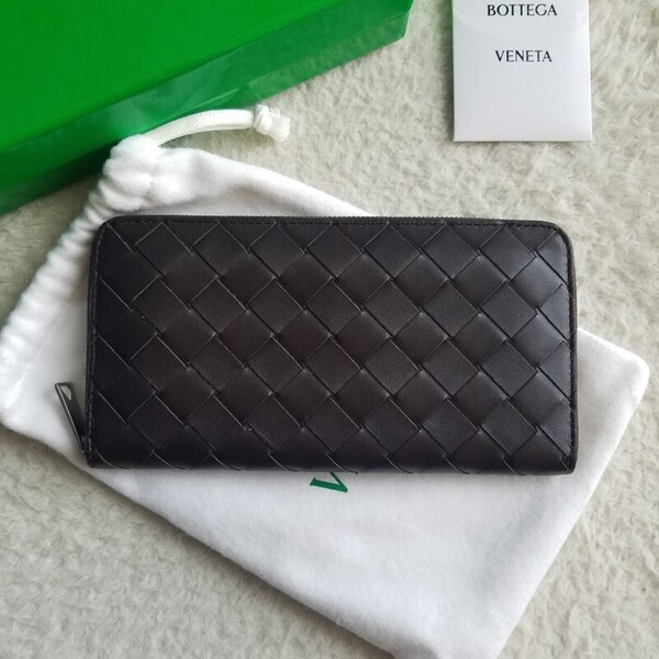 新品 BOTTEGA VENETA ボッテガヴェネタ バイカラー ジップ アラウンド ウォレット 長財布 FONDANT/BLASTER 国内完売 入手困難