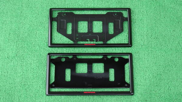 ホンダ アクセス 純正 ナンバーフレーム ライセンスフレーム ベルリナブラック 前後セット FK7 FK8 FL1 FL5 JW5 GB5 08P25-PD1-001C