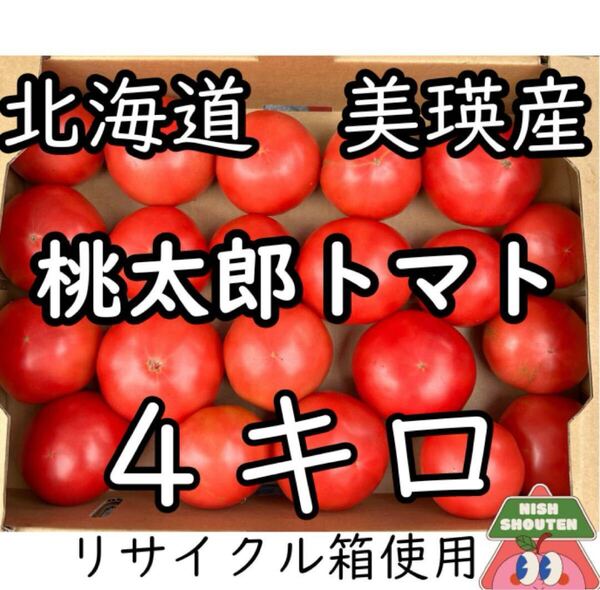 北海道美瑛産 甘くてジューシー!桃太郎トマト 4kg A品