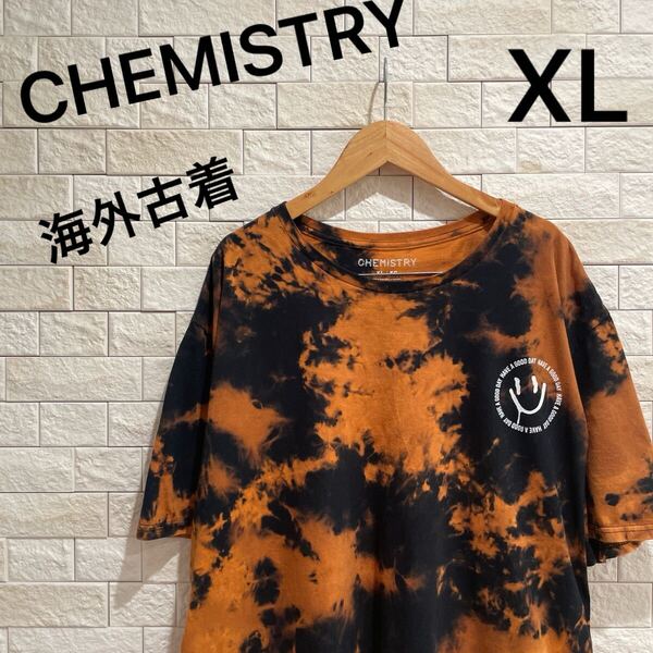 半袖Tシャツ Tシャツ オーバーサイズTシャツ タイダイ柄 ケミストリー メンズ 海外輸入 サイズXL 送料無料 即決