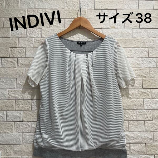 INDIVI インディヴィ レディース トップス 半袖 カットソー 半袖 ホワイト ブラウス 送料込み 送料無料 即決