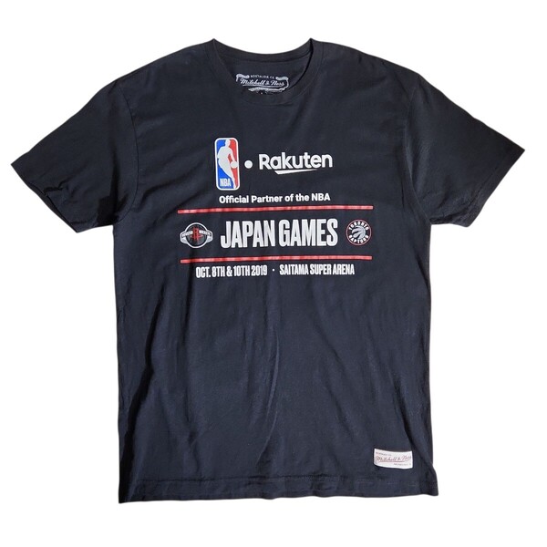 バスケットボール NBA JAPAN GAMES Tシャツ 黒 Lサイズ Mitchell&Ness 84535