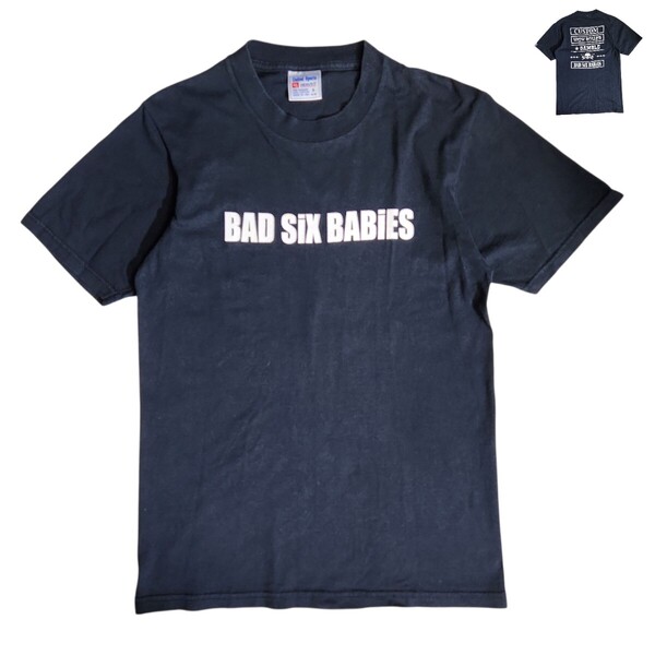 ロックバンド BAD SiX BABiES 両面プリント Tシャツ 黒 Sサイズ THE HATE HONEY 高木フトシ THE SLUT BANKS ZIGGY 84570