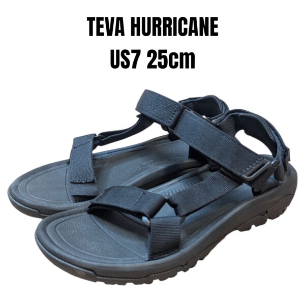 TEVA HURRICANE テバ ハリケーン 25cm ブラック ユニセックス メンズサンダル レディースサンダル スポーツサンダル