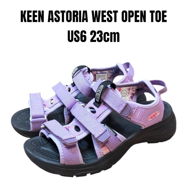 KEEN ASTORIA WEST OPEN TOE キーン アストリア ウエスト オープン トゥ 23cm パープル タイダイ レディースサンダル スポーツサンダル