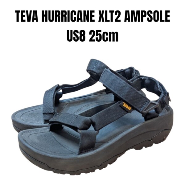 TEVA HURRICANE XLT2 AMPSOLE テバ ハリケーン アンプソール 25cm ブラック 厚底サンダル レディースサンダル スポーツサンダル