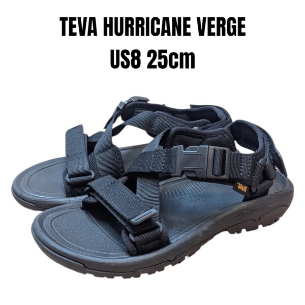 TEVA HURRICANE VERGE テバ ハリケーン バージ 25cm ブラック レディースサンダル スポーツサンダル