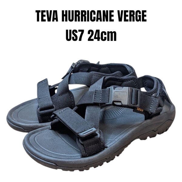 TEVA HURRICANE VERGE テバ ハリケーン 24cm ブラック レディースサンダル スポーツサンダル