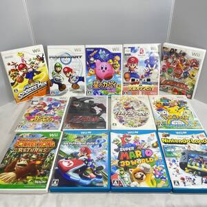 【ゲームソフト】13本 動作未確認 Wii/WiiU マリオスポーツ マリオカート 星のカービィ ゼルダの伝説 ワリオランドシェイク ポケパーク 他