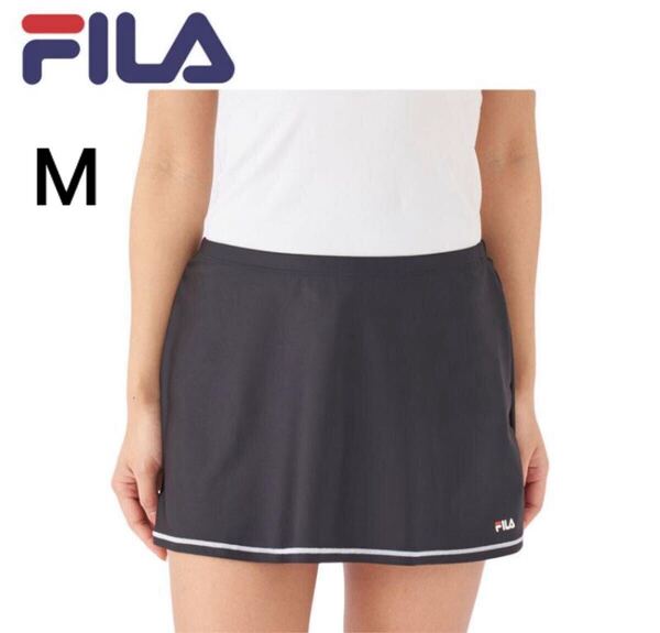 Mサイズ 未使用 FILA フィラ レディース 水陸両用 スカート 黒 ラッシュガード素材
