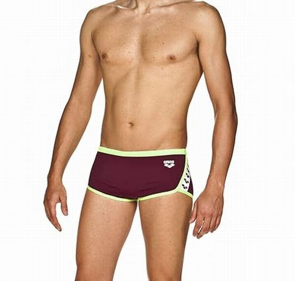 ARENA Team Stripe Square Short 24 アリーナ メンズ チームストライプ スクエア ショーツ ブリーフ 水着 競泳 競泳水着 競パン Red
