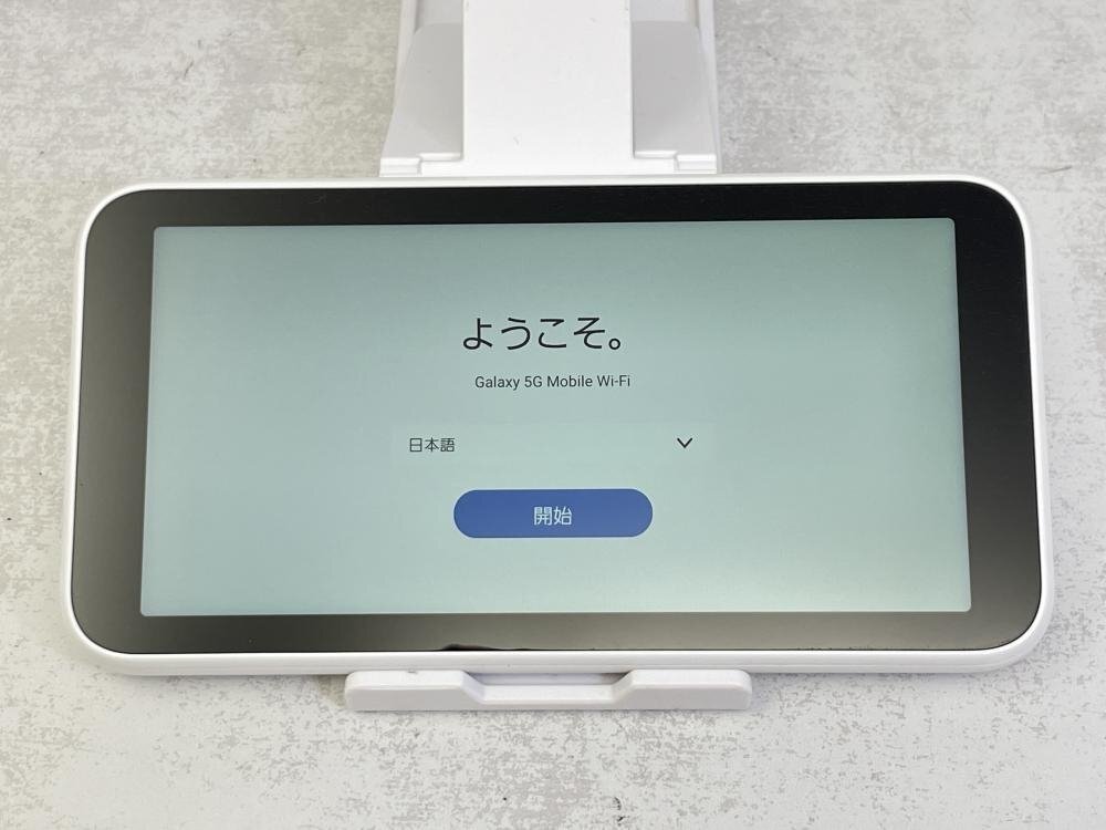 中古】美品 SCR01 Galaxy 5G Mobile Wi-Fi ホワイト 白ロム SIM