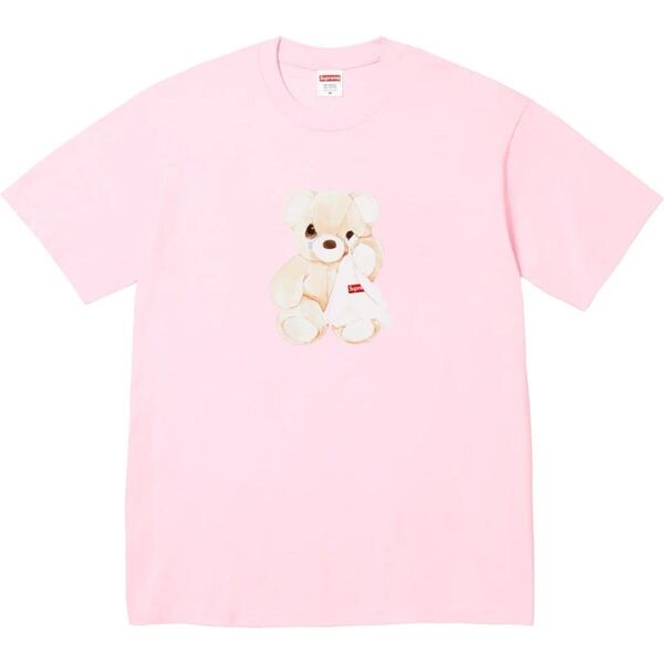新品未使用 国内正規品 supreme 25SS summer Bear Tee Light Pink M Medium クマ ピンク シュプリーム Tシャツ box logo