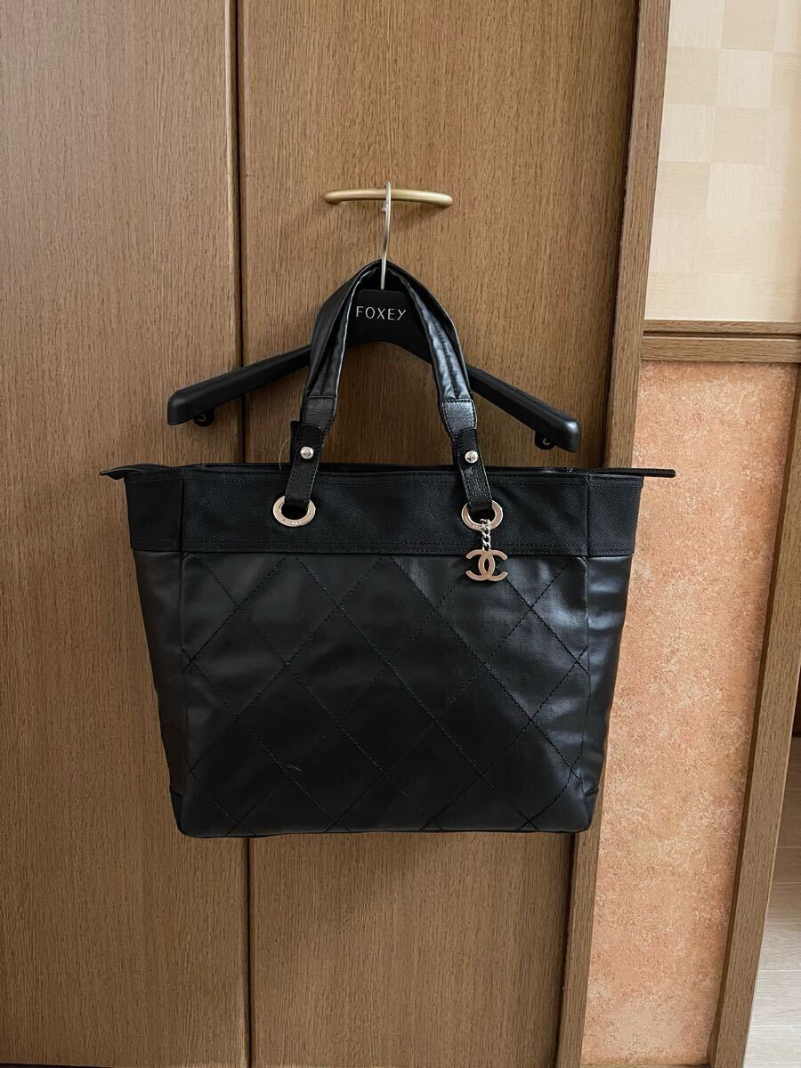 美品 CHANEL シャネル パリビアリッツ トートバッグ ココ