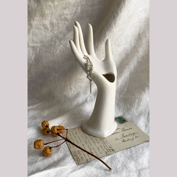フランス 1950s JMR ハンド オブジェ 一輪挿し 花瓶 リングホルダー 指輪 ネックレス アクセサリー 什器 展示 ヴィンテージ アンティーク