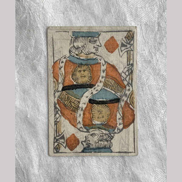 フランス 18世紀 トランプ Hector ジャック ダイヤ 木版画 カード 西洋 カルタ オブジェ フランス革命 絵札 ピケ 美術 骨董 アンティーク