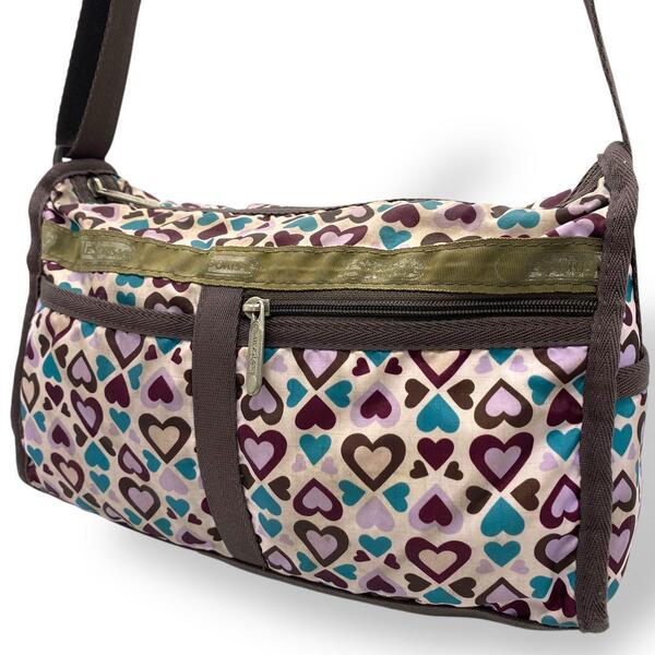 LeSportsac レスポートサック ショルダーバッグ ハート柄 ナイロン