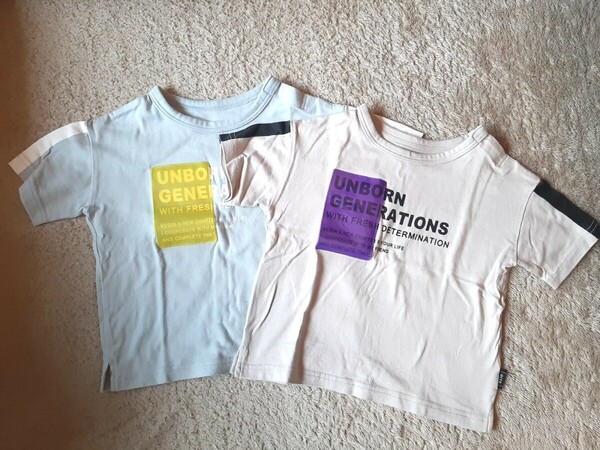 GITA Tシャツ 半袖 色違い 2枚セット 双子 90サイズ ベビー キッズ