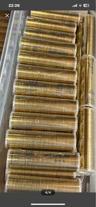 平成27年5円玉(1ロール50枚 等価250円×40本=等価一万円を一個として出品しています