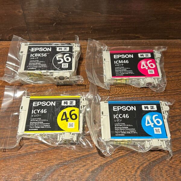 EPSON エプソン 純正インクカートリッジ IC4CL56 ゾウ ICBK56 ICY46 ICM46 ICC46 ブラック イエロー マゼンタ シアン 4色パック