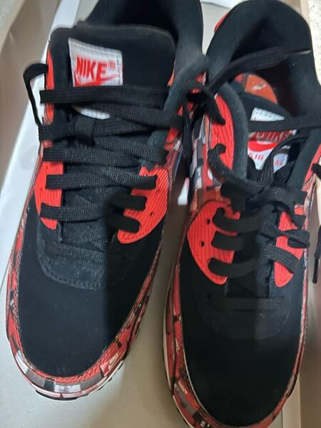 26.5cm NIKE AIR MAX 90 PRNT We love Nike ナイキ エアマックス プリント AQ0926-001 Atmos アトモス US8.5 正規品 箱付 美品