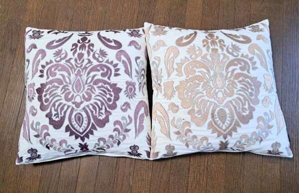 花柄刺繍クッション 2個セット フランフラン Francfranc