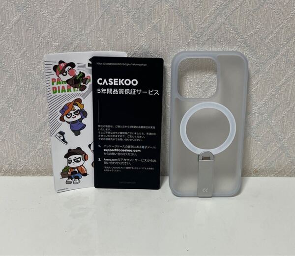 706i0216 CASEKOO iPhone 15 Pro 用 ケース 超強力な磁力 縦横両対応 【MagSafeとスタンド併用】 マグネット搭載 米軍MIL規格耐衝撃