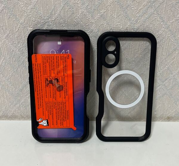 706i0208 UMITTOS iPhone 16 用 ケース 防水 衝撃吸収 水中撮影対応 Qi充電対応 顔認証対応 全面保護 完全防水 防雪 防塵 滑り止め