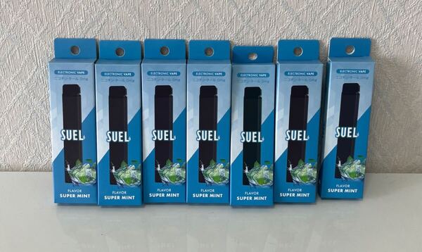 706i2214 SUEL(スエル) 使い捨て 電子タバコ VAPE ミニシーシャ ニコチン タール ゼロ (スーパーミント)7個セット