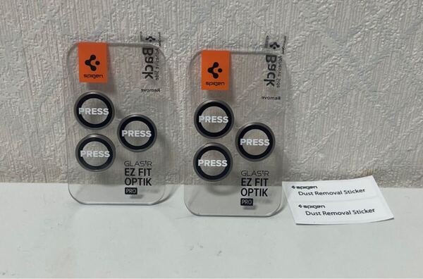 706i1823 Spigen iPhone 16 Pro カメラ保護 iPhone16 Pro Max カメラ保護フィルム 9H硬度強化ガラス チタニウム 2枚入