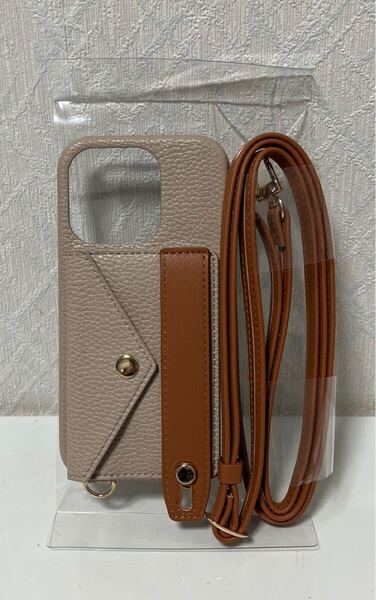 708i0428 GRAMAS COLORS Bologna PUレザー ショルダーストラップケース for iPhone 15 Pro