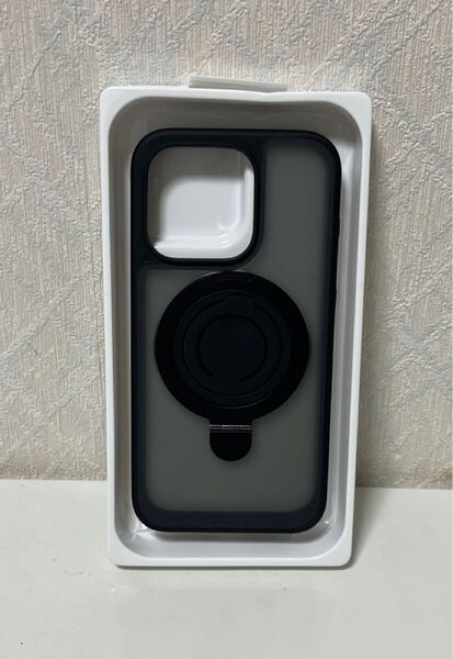 706i1624 Anker MagGo Magnetic Case (2-in-1, 360シリコンリング, iPhone 16 Pro用) ブラック MagSafe対応 リングスタンド付き