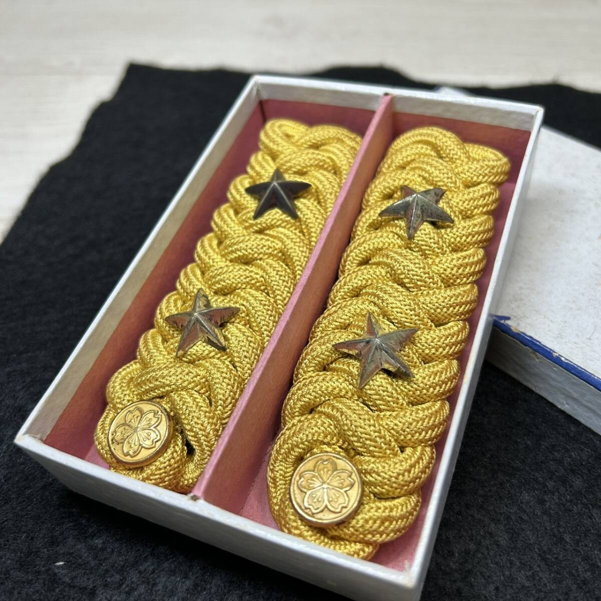 当時物 日本軍 陸軍 中将 肩章2組セット(軍物、ミリタリー、階級